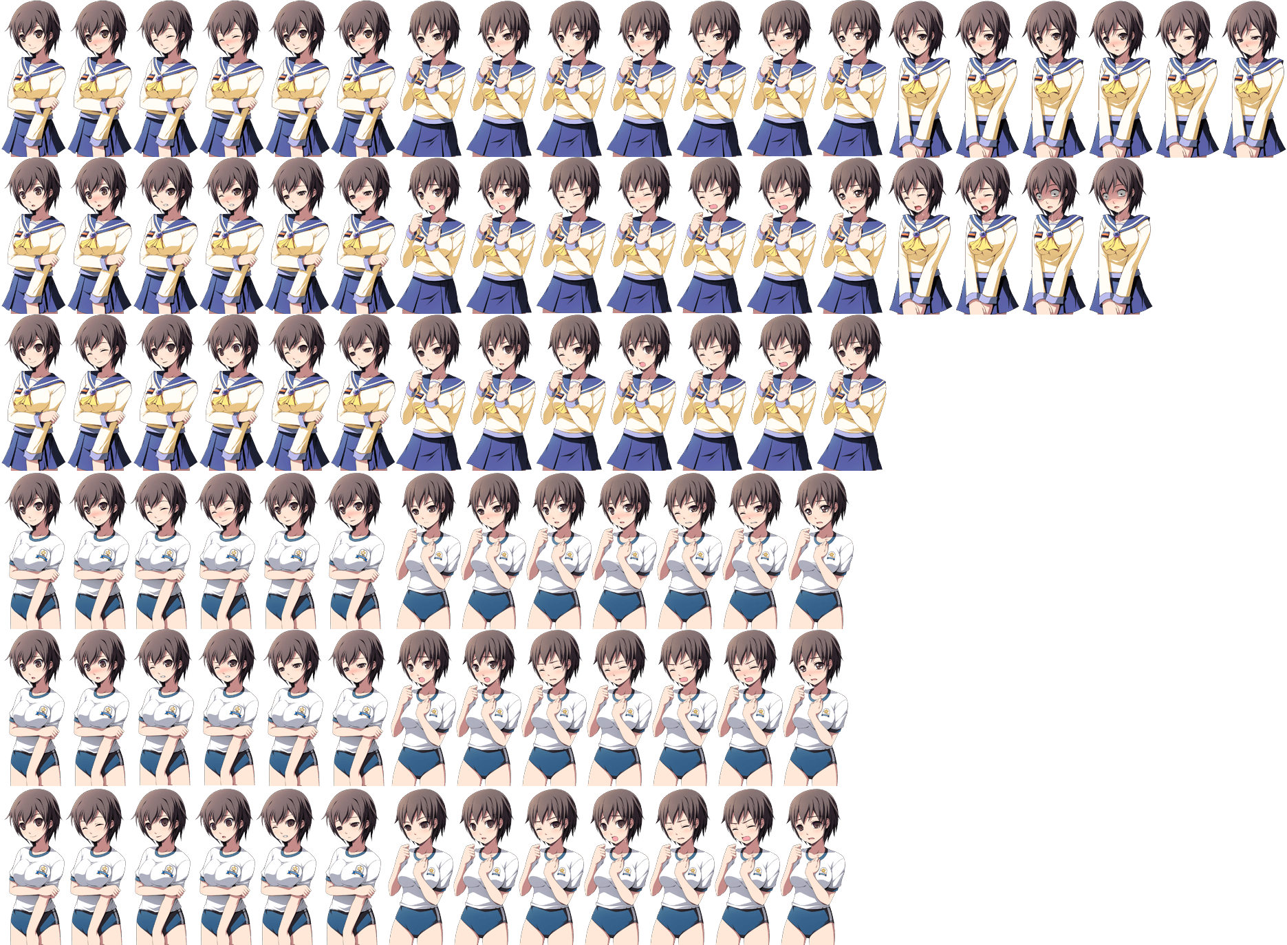 Newchart - Corpse Party Pixel Characters (1871x1373), Png Download