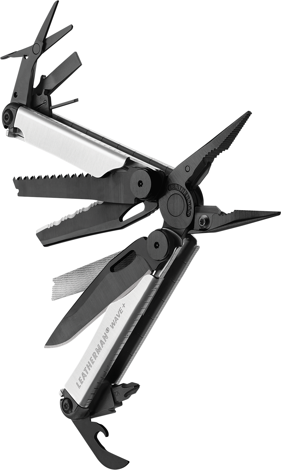 Leatherman Black & Silver Wave Multi-tool, Black And - Multi-tool (2000x2000), Png Download