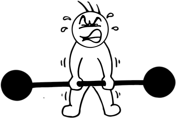 Too Weak - Heavy Clipart Black And White (750x531), Png Download