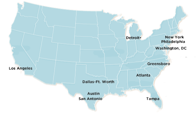 10 Television Dma Map - Atlas (750x400), Png Download