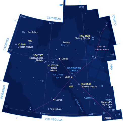 Located Northeast Of The First Magnitude Star Deneb - Cooler (487x478), Png Download