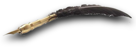 Quill Ink Png Download - Quill Pen (562x221), Png Download