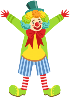 Klaun 01 Ret Fw - Friendly Clown (384x325), Png Download