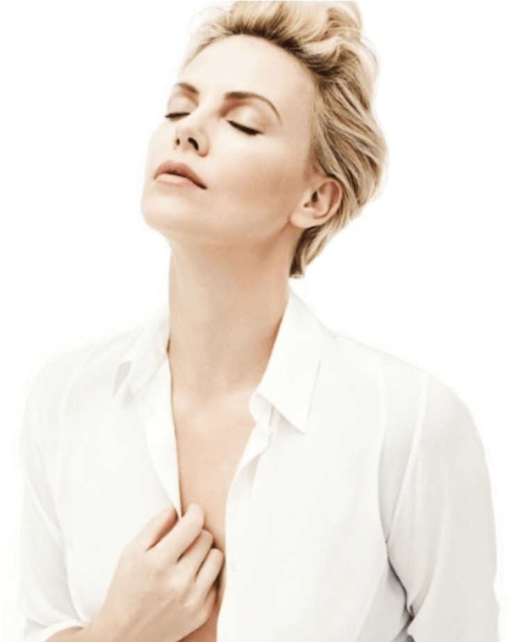 Charlize Theron White Shirt - Charlize Theron Hq (763x921), Png Download