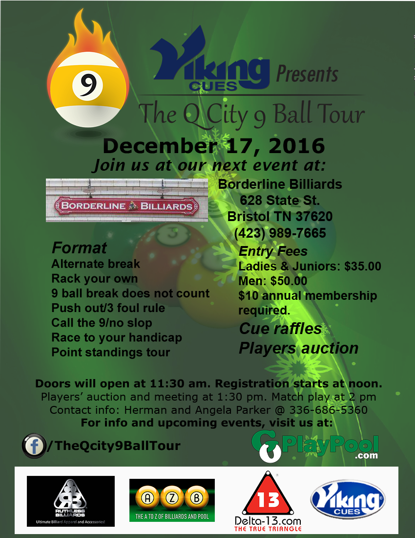 Pool Tournaments In The Us - Viking Cues (850x1100), Png Download