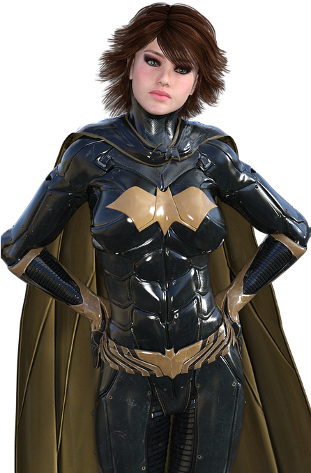 Bat Girl, Comic, Woman, Cgi, Cartoon, Character - Comics (445x720), Png Download