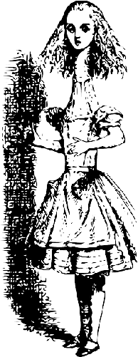 Alice In Wonderland Book Alice Grow (250x500), Png Download