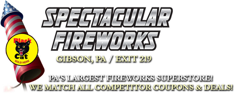 Black Cat Fireworks (780x312), Png Download
