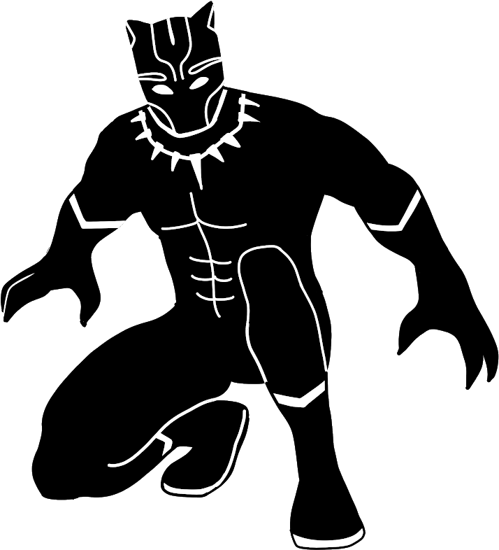 Anna Boyle/art Editor - Black Panther Kleurplaat (950x950), Png Download