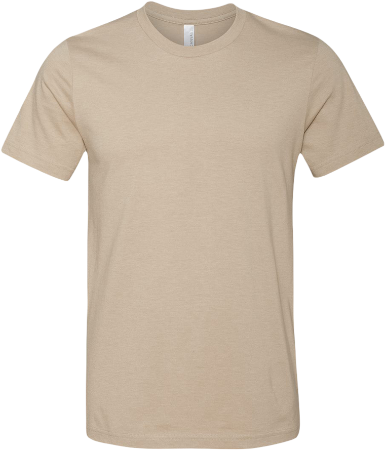 Bella Canvas 3001 Heather Tan (783x931), Png Download