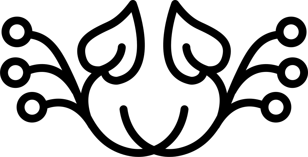 Floral Design Of Horizontal Symmetry Comments - Symmetrical Art (980x502), Png Download