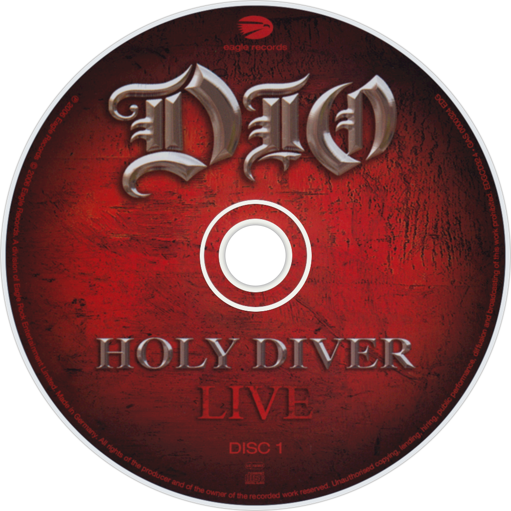 Dio Holy Diver Live Cd Disc Image - Dio Holy Diver Live Blu Ray (1000x1000), Png Download