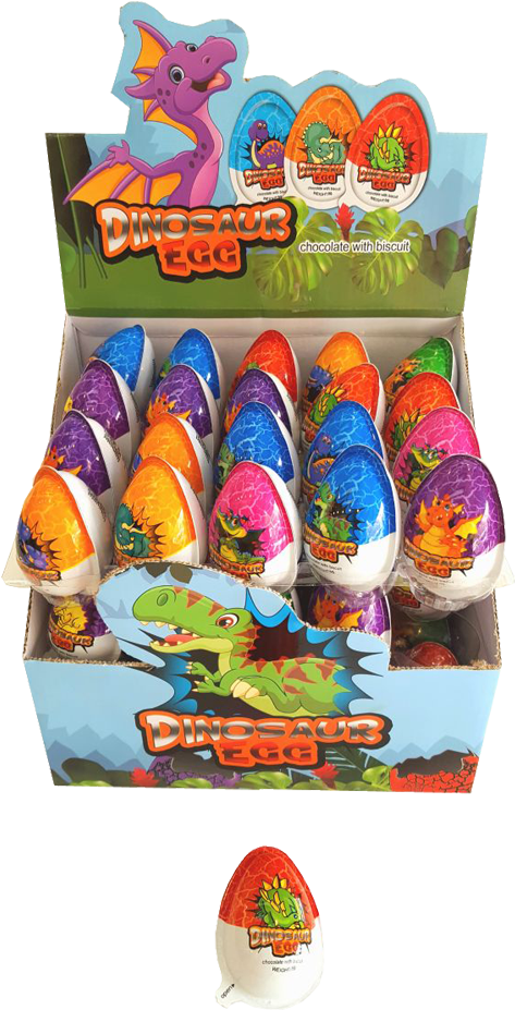 Dinosaur Chocolate Egg With Biscuit - Chocolate (1000x1000), Png Download
