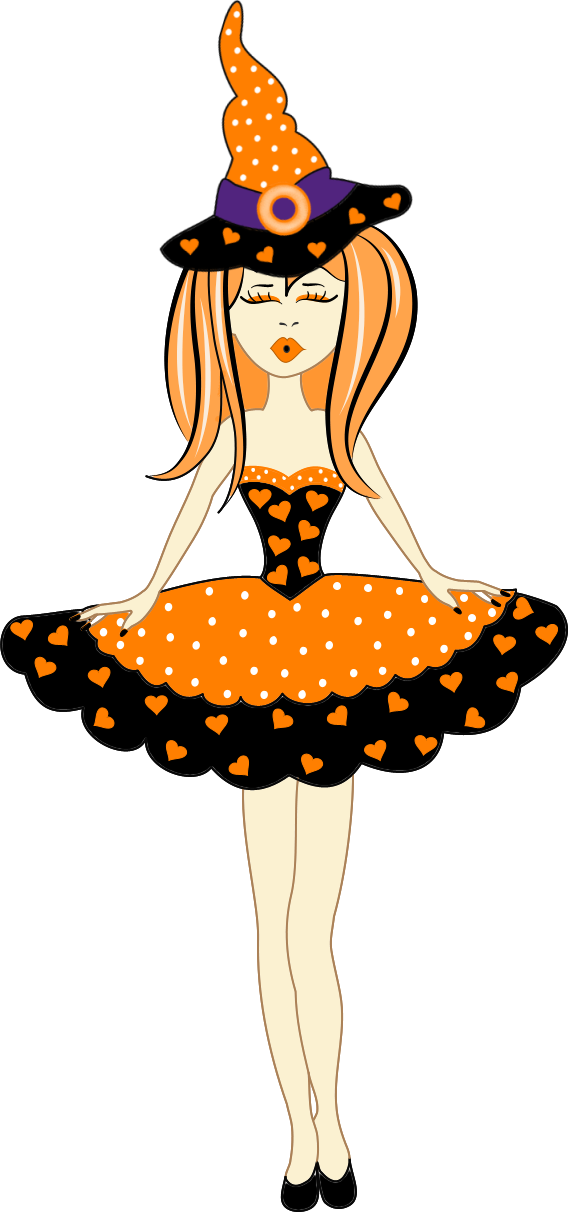 Paint Shop, Halloween Dress, Halloween Clipart, Hocus - Tube Doll In Png (568x1212), Png Download