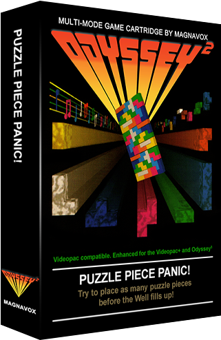 Back Puzzle Piece Panic - Odyssey 2 Hockey Soccer Game Inspired Retro Gaming (337x508), Png Download
