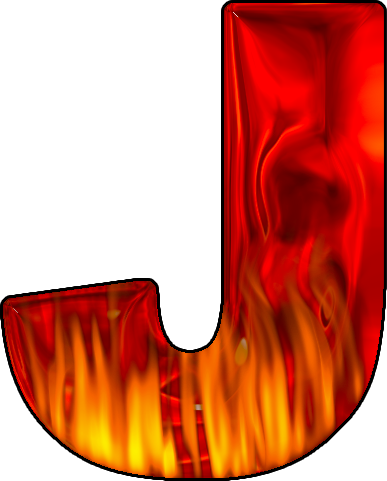 Etc > Presentations Etc Home > Alphabets > Themed Letters - Hot Letter J (387x481), Png Download