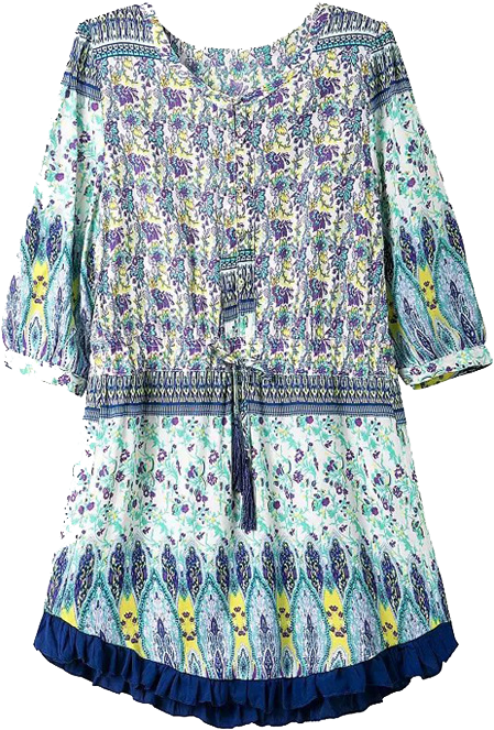 Floral Dress Png Image - Dress (604x906), Png Download