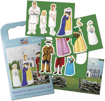 American Revolution Dress Up Doll Magnetic Set (432x432), Png Download