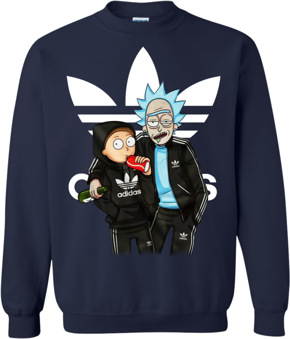 Transparent Stock Adidas Vector Shirt - Rick And Morty Adidas Sweater (1155x1155), Png Download