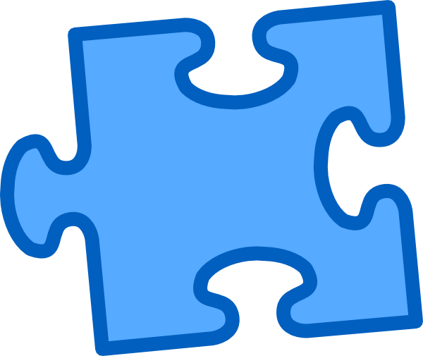 How To Set Use Blue On Blue Puzzle Piece Svg Vector (600x505), Png Download