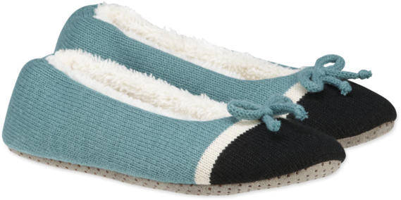 Women's Cozy Ballet Slippers - Slip-on Shoe (570x570), Png Download