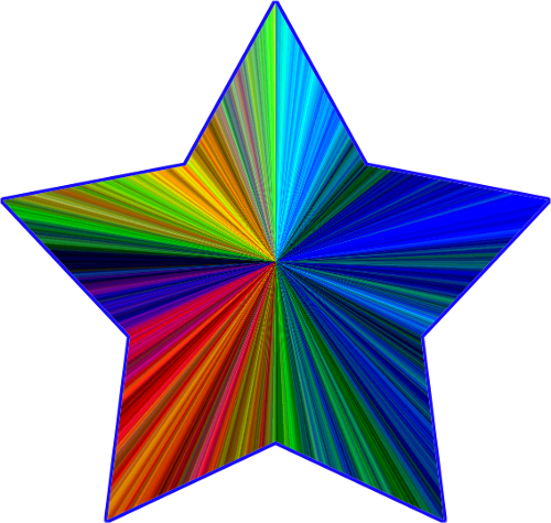 Clipart Info - Star Rainbow (500x475), Png Download