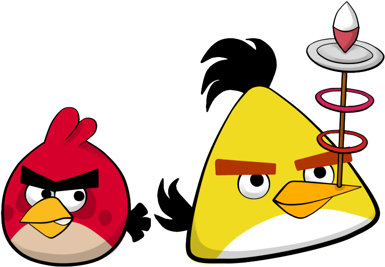Angry Birds Art Red Yellow - Angry Birds Red Y Chuck (800x600), Png Download