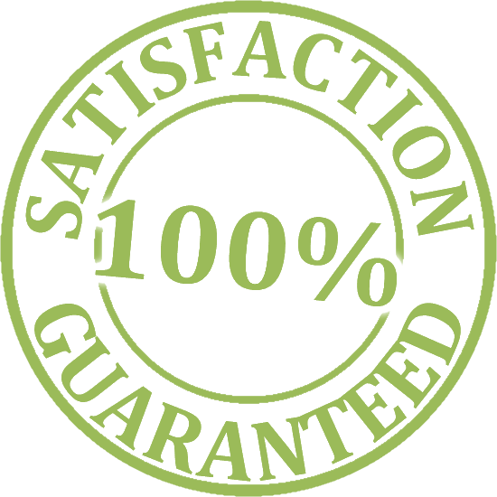 Round Logo - 100 Satisfaction Guarantee Green (550x550), Png Download