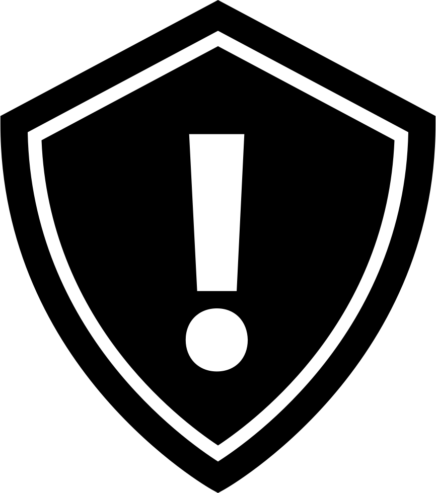 Security Alert Symbol Of An Exclamation Sign Inside - Icono Escudo (866x980), Png Download