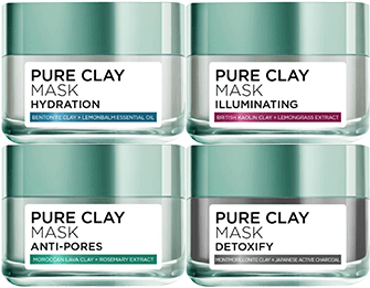L'oreal Paris Pure-clay Masks - L Oreal Pure Clay Mask (440x280), Png Download
