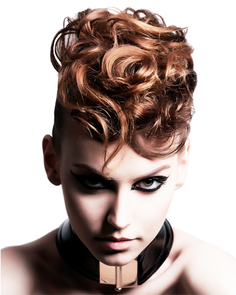 Cosmetology - Chignon Banane Sur Cheveux Bouclé (600x600), Png Download