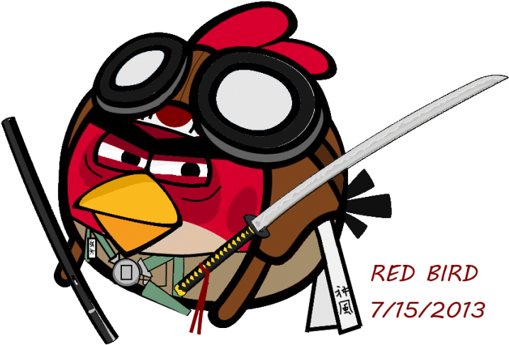 Red Bird Pilot By Forcemation Via Deviantart - Angry Birds Red Birds Pilot (764x600), Png Download