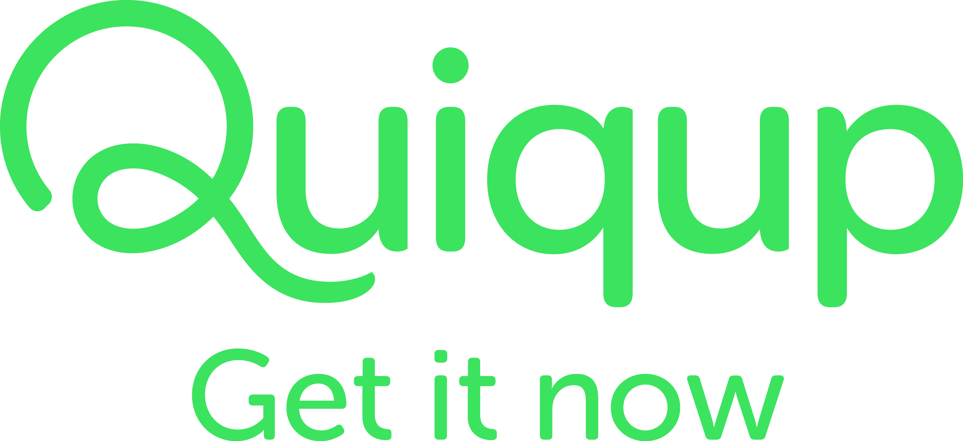 Quiqup Logotype Rgb Green With Claim - Diapers Com Logo Png (3277x1503), Png Download