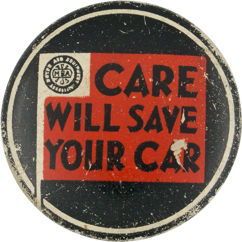 Care Will Save Your Car Advertising Button Museum - Label (1000x960), Png Download