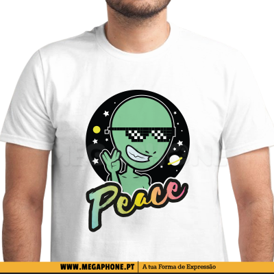 Peace Alien Shirt - Melhor Pai Do Mundo Png (400x400), Png Download