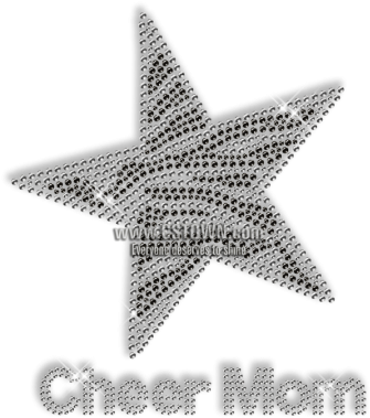 Custom Sparkling Cheer Mom And Star In Black And White - Muslim Symbol White Background (450x450), Png Download