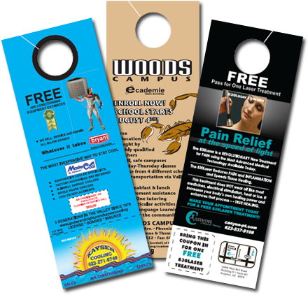 Door Hangers - Business Door Hangers (446x439), Png Download