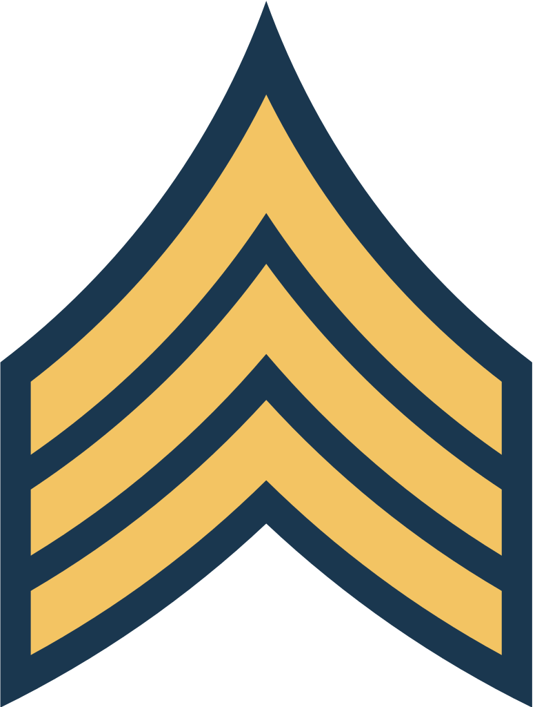 Army Usa Or - Sergeant Insignia (776x1024), Png Download