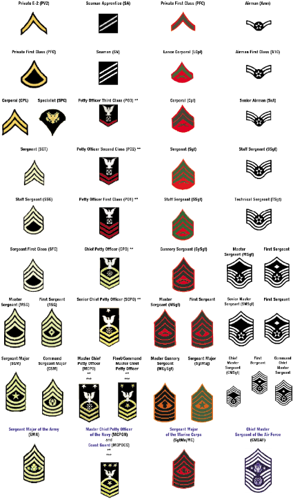 Army * For Rank And Precedence Within The Army, Specialist - Military Rank Insignia Chart (434x800), Png Download