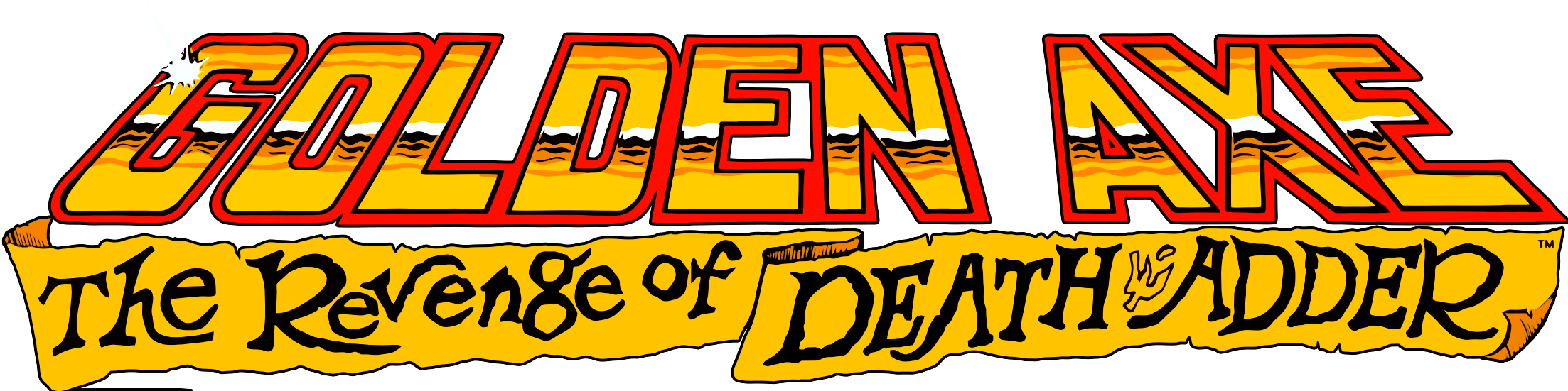 Golden Axe Revenge Of Death Adder Logo (2206x568), Png Download