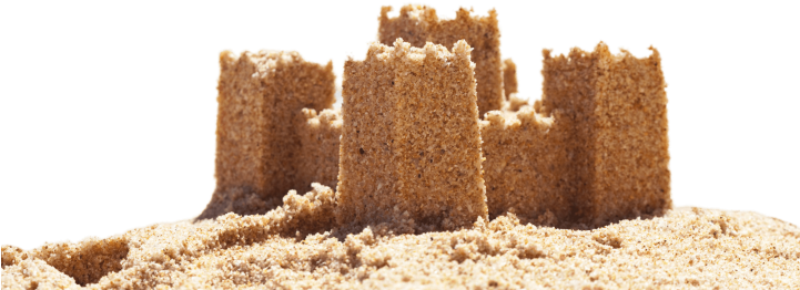 Sand Castle Four Towers - Beach Sandcastles (720x360), Png Download