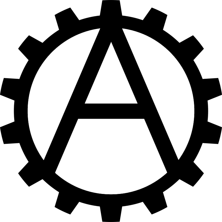 Industrial Anarchism Symbol By Bullmoose1912 On Deviantart - Black And White Stem Logos (720x720), Png Download
