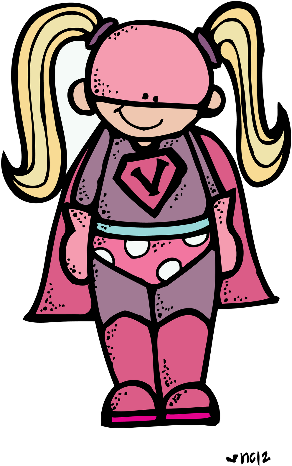 Supergirl Clipart Melonheadz - Melonheadz Clipart Superhero (1012x1600), Png Download