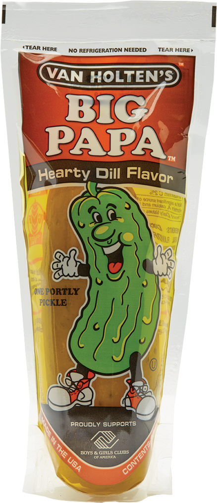 Big Papa Pickle In A Pouch - Big Daddy Pickles (437x1024), Png Download