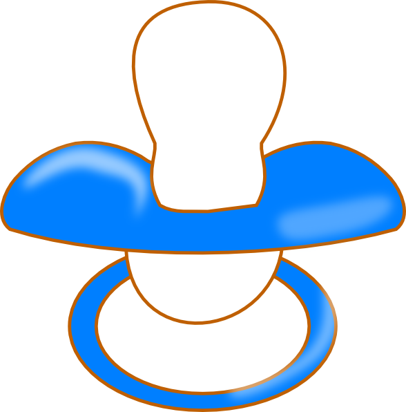 Black Clipart Pacifier - Baby Traceable (588x596), Png Download