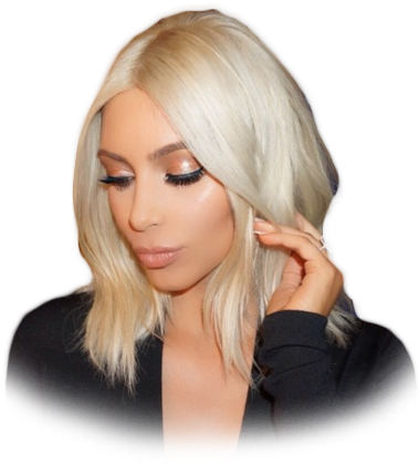 Recently Used By Kim Kardashian To Achieve Her Much - Kim Kardashian Wig Bob (404x418), Png Download