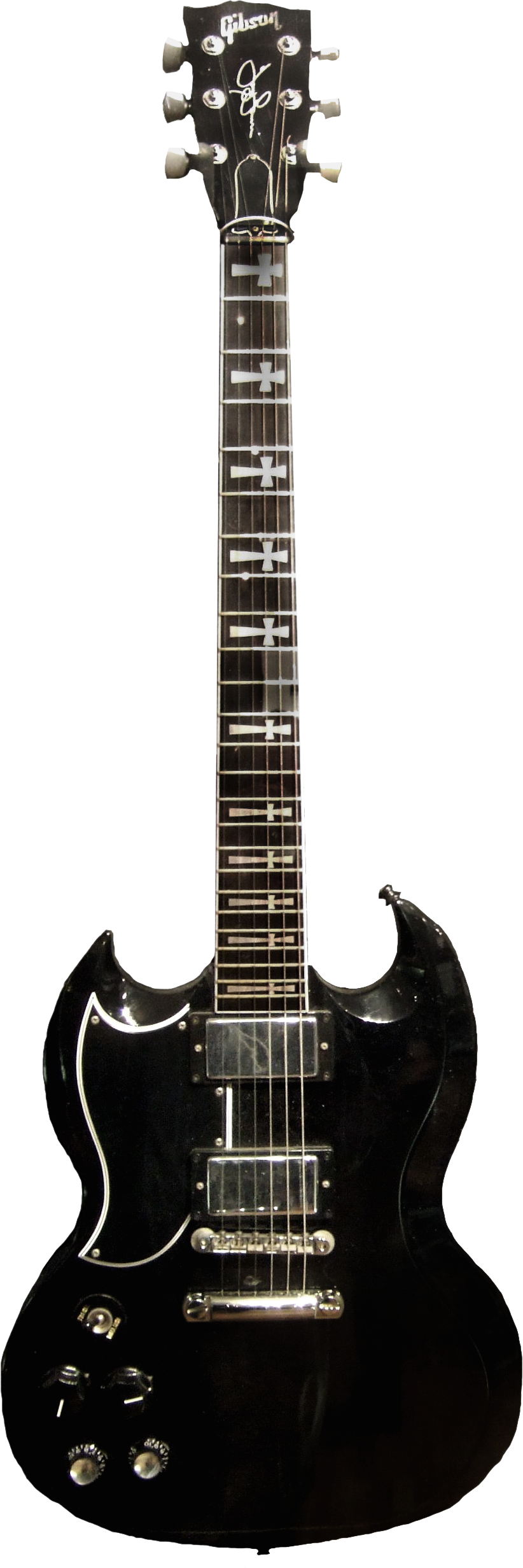 Iommi Sg Guitar - 2018 Gibson Sg Ebony (822x2463), Png Download