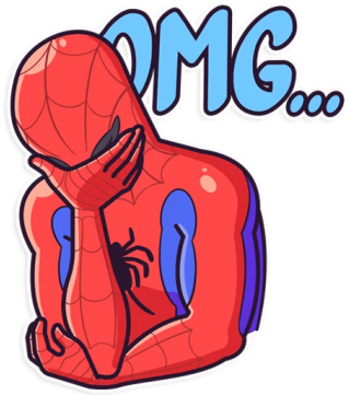 Ohmygod Omg Spiderman - Illustration (360x360), Png Download