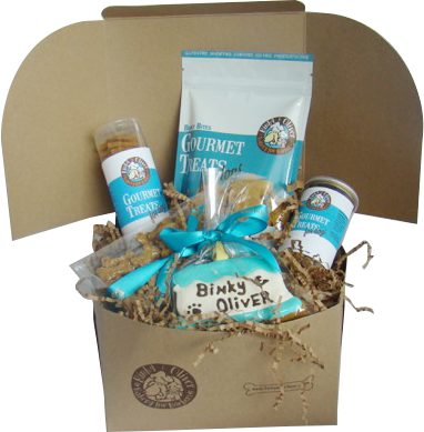 Binky & Oliver Gift Box - Dog (382x389), Png Download