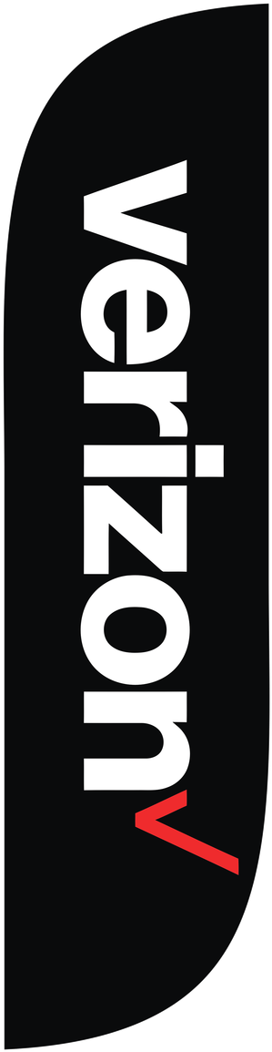 5ft Verizon Wireless Black Feather Flag - Lookourway Verizon Wireless Complete Set Feather Flag (1280x1280), Png Download